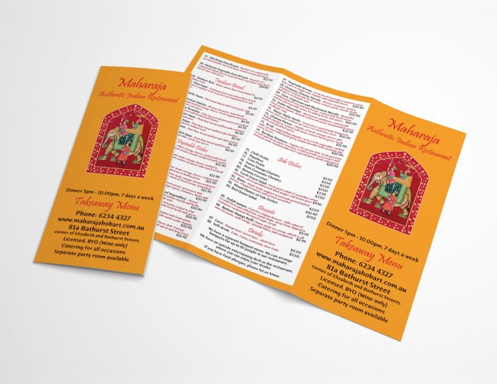 Take Away Menu---A4 to DL---Caroline